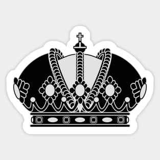 Imperial crown (black and silver) Sticker